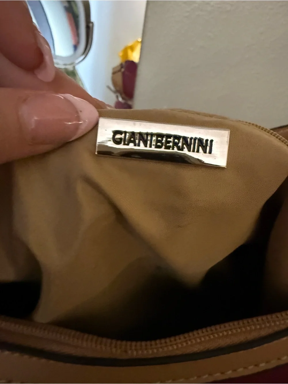 Giani Bernini Burgundy & Tan Hobo Shoulder Bag